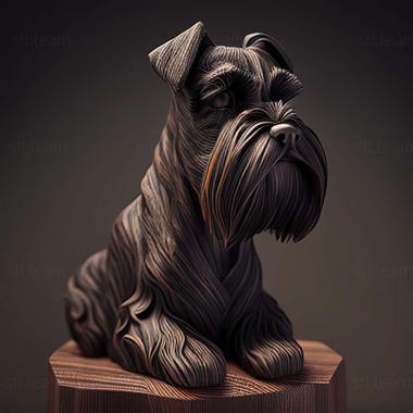 3D model Zwergschnauzer dog (STL)